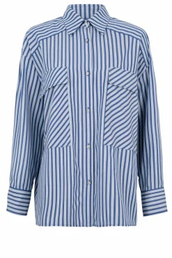 Cras Cph Skjorter<Day Shirt - Dark Blue Stripe