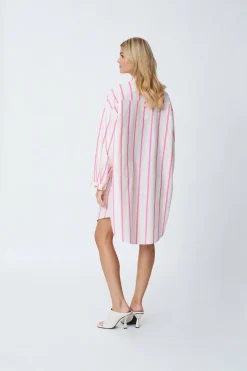 Cras Cph Skjorter<Flax Shirt - Pink Stripe